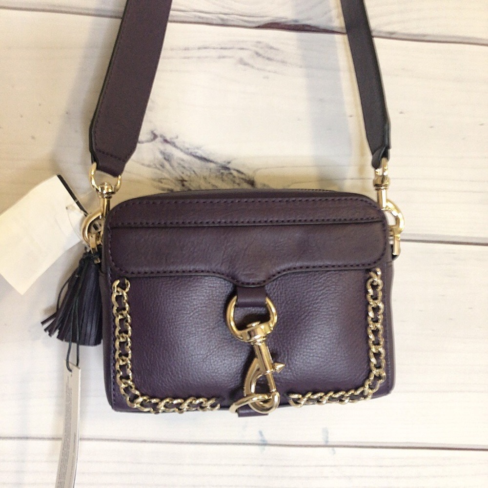 NEW! Rebecca Minkoff woven chain purple camera bag - Picture 6 of 8